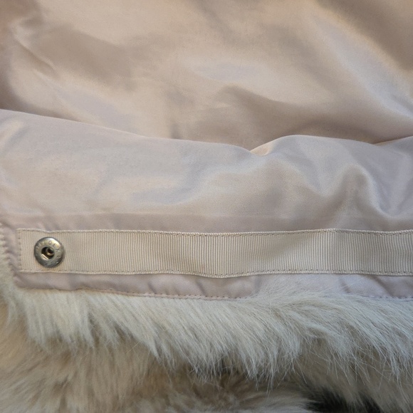 GAP Kids Faux Fur Jacket - Off-White/ Grey - Picture 4 of 7